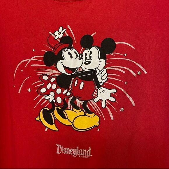 Disney Parks red Mickey and Minnie metal stud stars short sleeve plus t shirt 1X - Picture 3 of 11